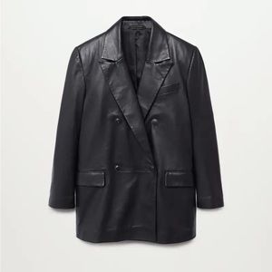 Mango Janeiro 100% Leather Blazer